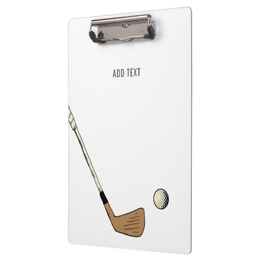 Minimalistisch gepersonaliseerd modern  golfspel klembord (Links)