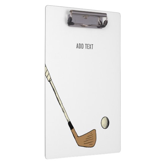 Minimalistisch gepersonaliseerd modern  golfspel klembord (Rechts)