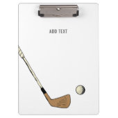 Minimalistisch gepersonaliseerd modern  golfspel klembord (Voorkant)