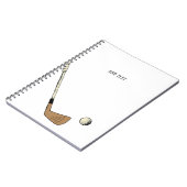 Minimalistisch gepersonaliseerd modern  golfspel notitieboek (Linkerzijde)