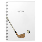Minimalistisch gepersonaliseerd modern  golfspel notitieboek (Voorkant)