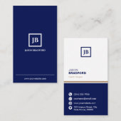 Minimalistisch gepersonaliseerd modern visitekaartje (Voorkant / Achterkant)