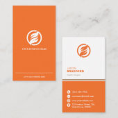 Minimalistisch gepersonaliseerd modern visitekaartje (Voorkant / Achterkant)