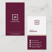 Minimalistisch gepersonaliseerd modern visitekaartje (Voorkant / Achterkant)