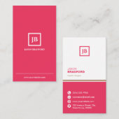 Minimalistisch gepersonaliseerd modern visitekaartje (Voorkant / Achterkant)