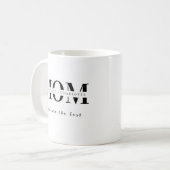 Minimalistisch Gepersonaliseerd Moeder Naam Cadeau Koffiemok (Voorkant links)