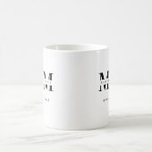 Minimalistisch Gepersonaliseerd Moeder Naam Cadeau Koffiemok (Center)