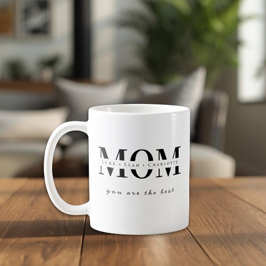 Minimalistisch Gepersonaliseerd Moeder Naam Cadeau Koffiemok