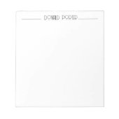 Minimalistisch gepersonaliseerd Notitieblok (Voorkant)