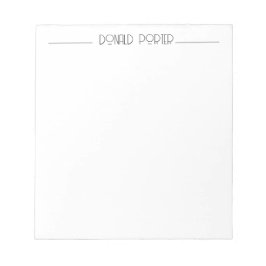 Minimalistisch gepersonaliseerd Notitieblok