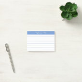 Minimalistisch gepersonaliseerd Periwinkle Blue Post-it® Notes (Kantoor)