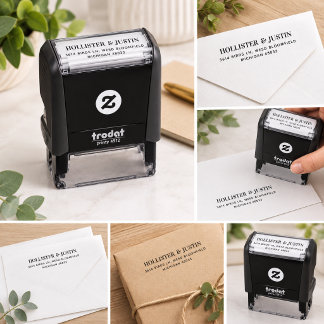 Minimalistisch Gepersonaliseerd Retouradres Zelfinktende Stempel