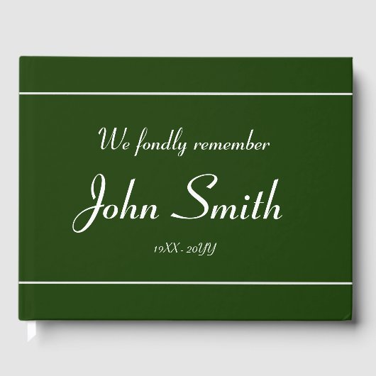 Minimalistisch, Gepersonaliseerd sympathieboek Gastenboek (Voorkant)