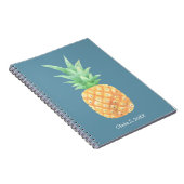 Minimalistisch gepersonaliseerde Golden Pineapple Notitieboek (Rechterzijde)