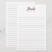 Minimalistisch gepersonaliseerde monogram (Voorkant / Achterkant)