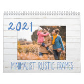 Minimalistisch gepersonaliseerde rustige fotoframe kalender (Hoes)
