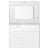 Minimalistisch gepersonaliseerde rustige fotoframe kalender (Jan 2026)