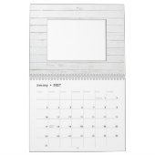 Minimalistisch gepersonaliseerde rustige fotoframe kalender (Jan 2027)