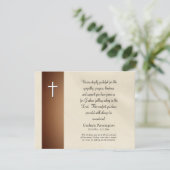Minimalistisch geraffineerd orthodox monument bedankkaart (Staand voorkant)