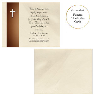 Minimalistisch geraffineerd orthodox monument bedankkaart