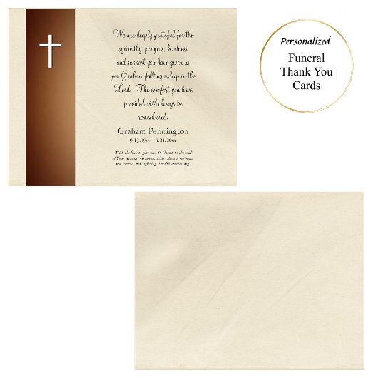 Minimalistisch geraffineerd orthodox monument bedankkaart