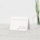 Minimalistisch gereserveerd modern huwelijk kaart (Achterkant)