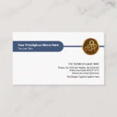 Minimalistisch geronde HR-personeel kolom Visitekaartje (Achterkant)