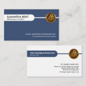 Minimalistisch geronde HR-personeel kolom Visitekaartje (Voorkant / Achterkant)