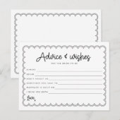 Minimalistisch gescalloped grensbrugadviserkaart briefkaart (Voorkant / Achterkant)