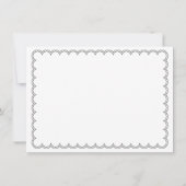 Minimalistisch gescalloped grensbrugadviserkaart kaart (Achterkant)