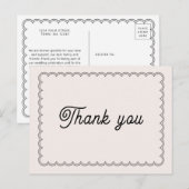 Minimalistisch gescand kader Dank u briefkaart (Voorkant / Achterkant)