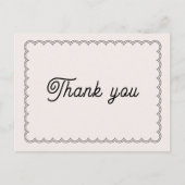 Minimalistisch gescand kader Dank u briefkaart (Voorkant)