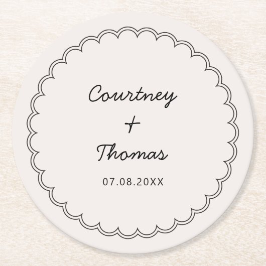 Minimalistisch gescand kader Drink Onderzetters (Voorkant)