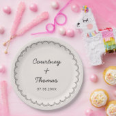 Minimalistisch gescand kader papieren bordje (Feest)