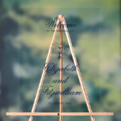 Minimalistisch geschetst bruidsboeket acryl bord (Neutraal)