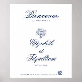 Minimalistisch geschetst bruidsboeket welkom Poste Poster