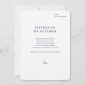 Minimalistisch geschetste bruids boeket bruiloft a kaart (Achterkant)