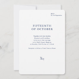 Minimalistisch geschetste bruids boeket bruiloft a kaart