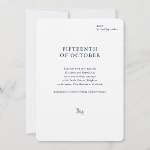 Minimalistisch geschetste bruids boeket bruiloft a kaart