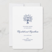 Minimalistisch geschetste bruids boeket bruiloft a kaart (Voorkant)