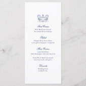 Minimalistisch geschetste bruids boeket bruiloft menu (Achterkant)