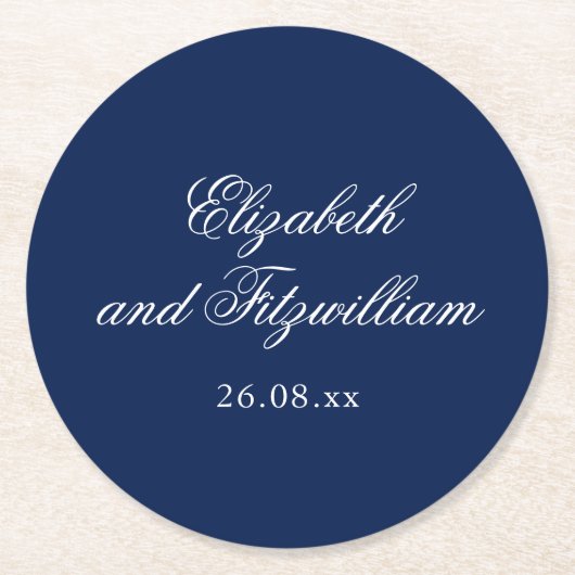 Minimalistisch geschetste bruids boeket bruiloft ronde kartonnen onderzetter (Voorkant)