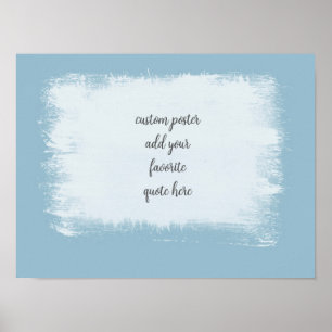 minimalistisch geschilderd ontwerp staalblauw voeg poster