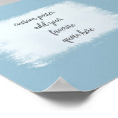 minimalistisch geschilderd staalblauw toevoegen ee poster (Hoek)