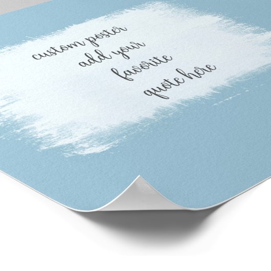 minimalistisch geschilderd staalblauw toevoegen ee poster (Hoek)