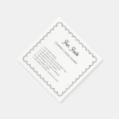 Minimalistisch gescroopt rand vun feit Napkins Servet (Hoek)