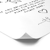 Minimalistisch Geslacht Baby shower Luier Raffle T Poster (Hoek)