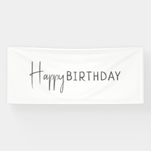 Minimalistisch Geslacht Neutraal Gelukkig Verjaard Spandoek