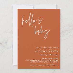 Minimalistisch geslacht Neutral Boho Hallo Baby sh Kaart