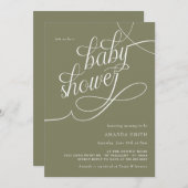 Minimalistisch geslacht Neutral Elegant Boho Baby  Kaart (Voorkant / Achterkant)